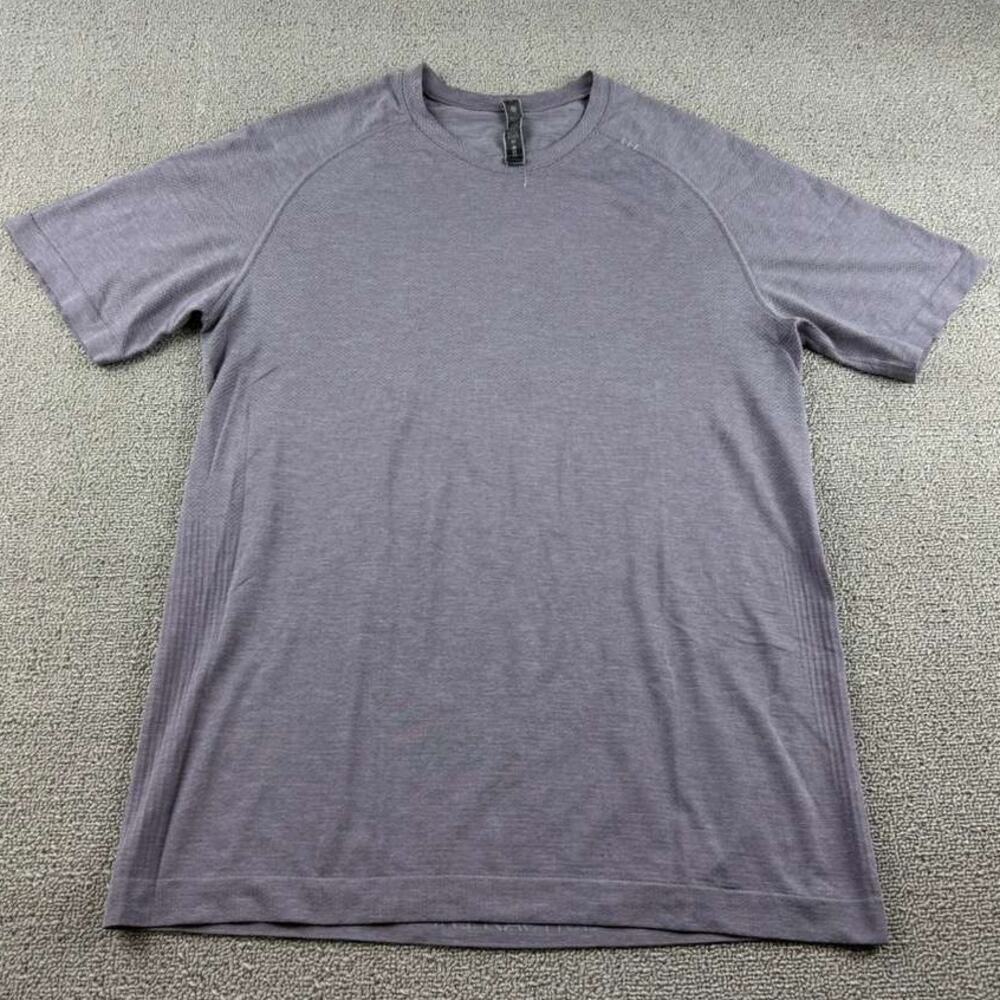 Lululemon T Shirt Men S Gray Short Sleeve Crewneck Performance Activewear‎ Light